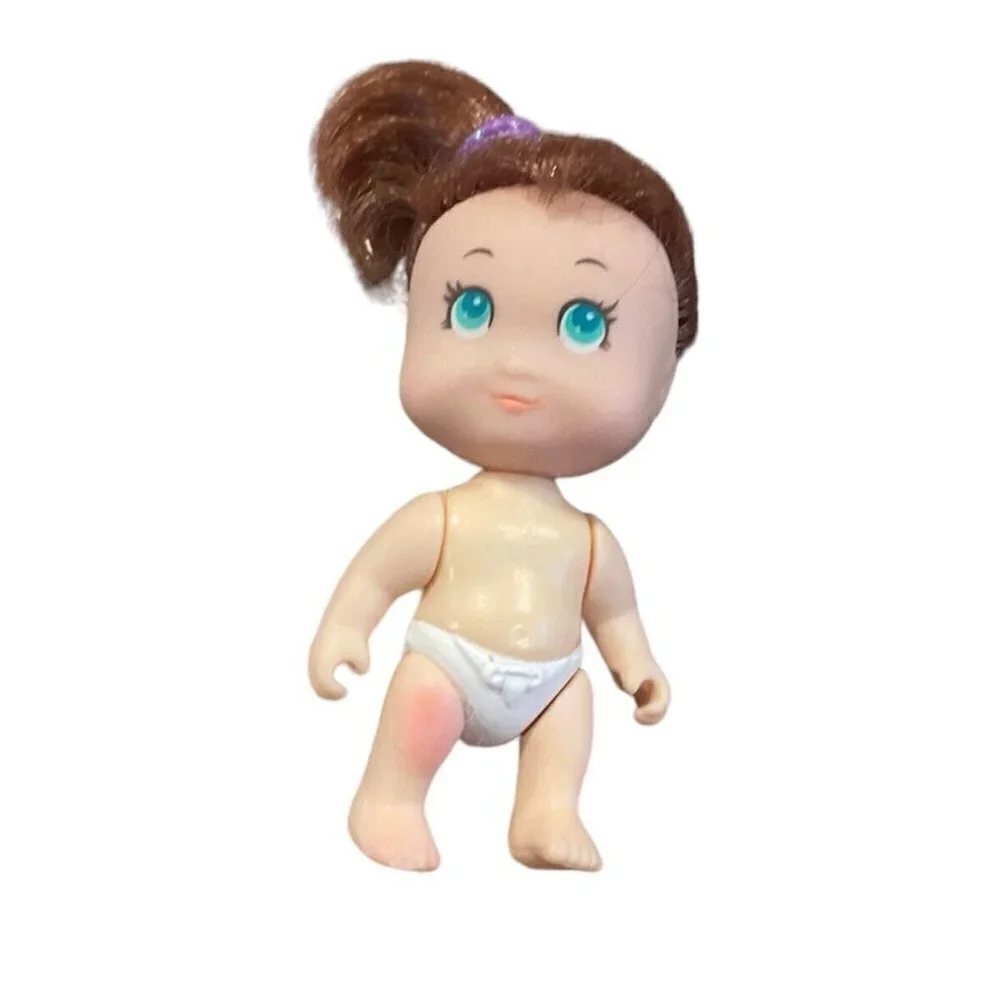 Vintage 1990 Tyco  Quints baby doll blond  # 3 Brunette Green Eyes